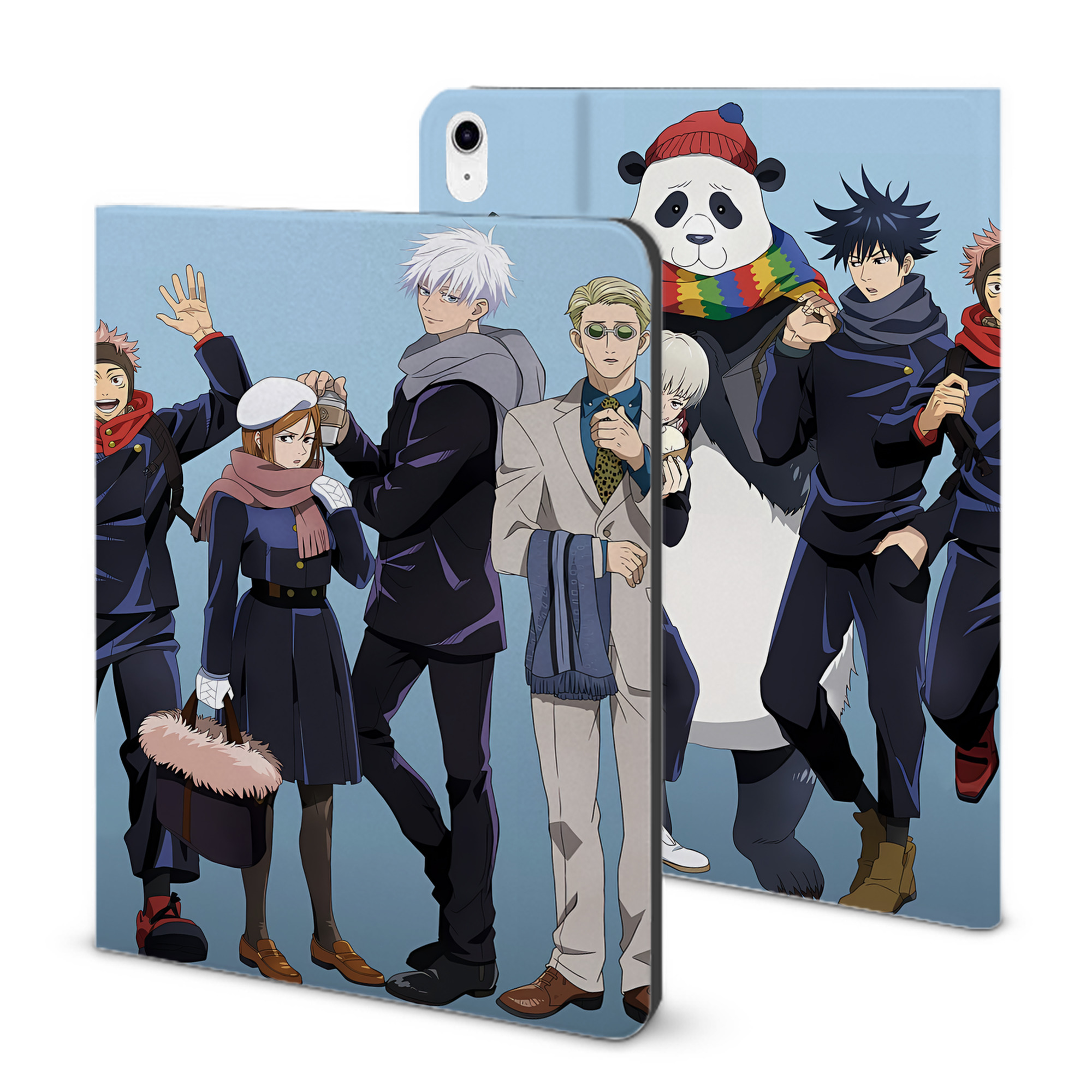 （画像用） 呪術廻戦 Jujutsu Kaisen IPad ケース ブック型 PUレザー TPU 耐衝撃 軽量 薄型 ペン収納なし 全面保護 IPad 各モデル対応